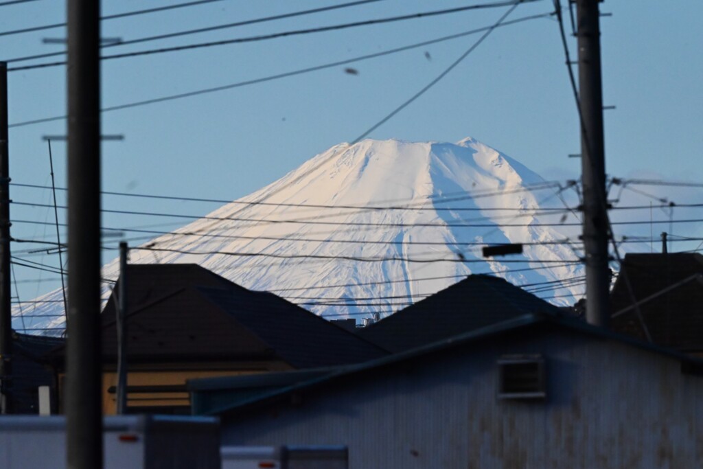 用水路・今日の富士山