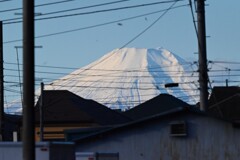 用水路・今日の富士山