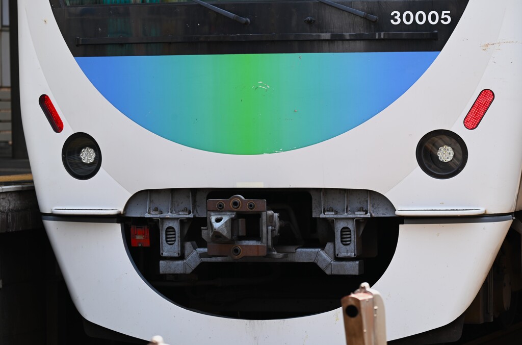 西武線駅・ドアップスマイルちゃん停車中