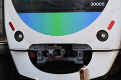 西武線駅・ドアップスマイルちゃん停車中