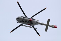 K川上空・始動中のドクターヘリ