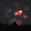 我が家のベランダより・荒川方面の花火 