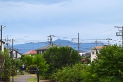 K川・奥多摩の峰々（中央・大岳山）