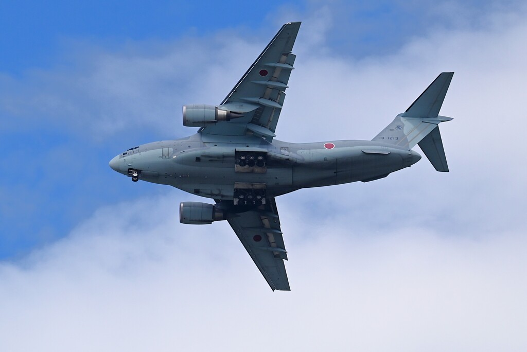 菜園上空・自衛隊機（C-2輸送機） 