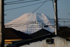 用水路・今日の富士山
