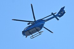 Ｋ川上空・埼玉県警察ヘリコプター（むさし）