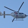 用水路上空・定刻通勤飛行のドクターヘリ