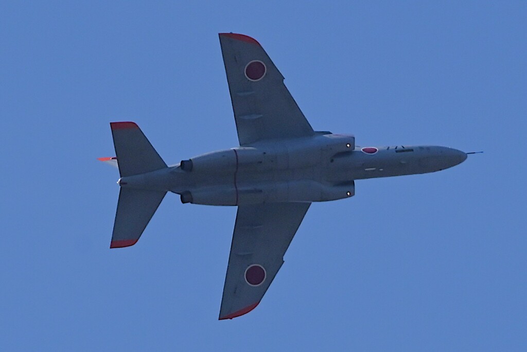菜園上空・自衛隊機（T-4練習機） 