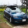 菜園・菜の花と愛車