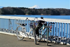 富士山（多摩湖堤防よりの眺望）
