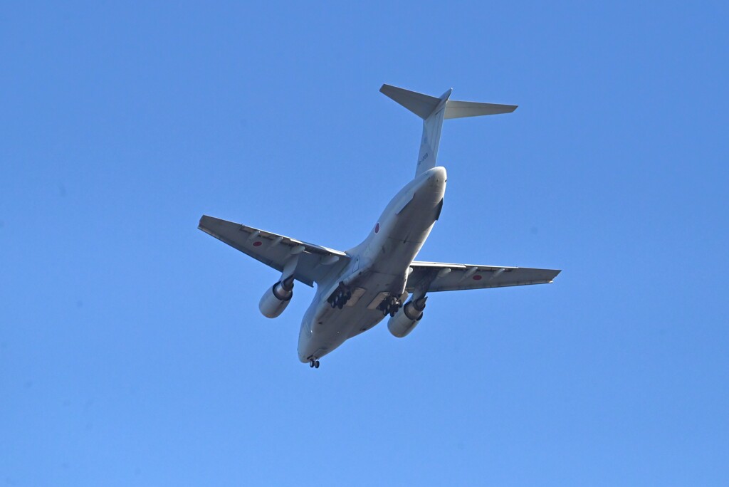 Ｋ川上空・自衛隊機（Cー2輸送機）