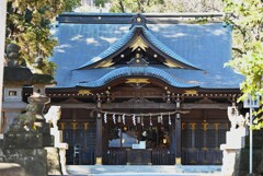 K川沿道脇・八坂神社へ初詣
