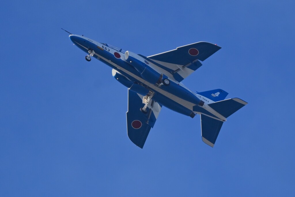 菜園上空・ブルーインパルス（基地へ帰還） 