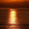 海峡の夕景