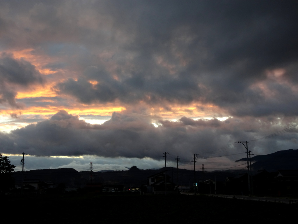 つかの間の夕焼け