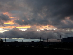 つかの間の夕焼け