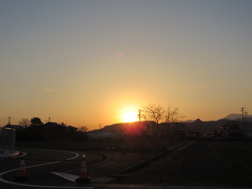 久しぶりの夕日
