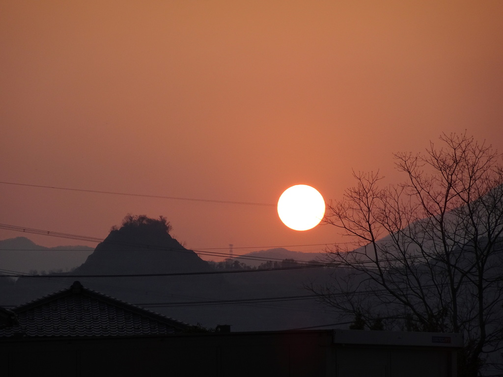 本日の落日