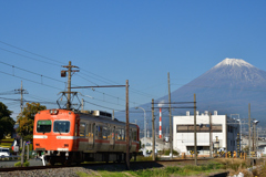 岳南鉄道と富士山