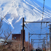 富士山に向かって