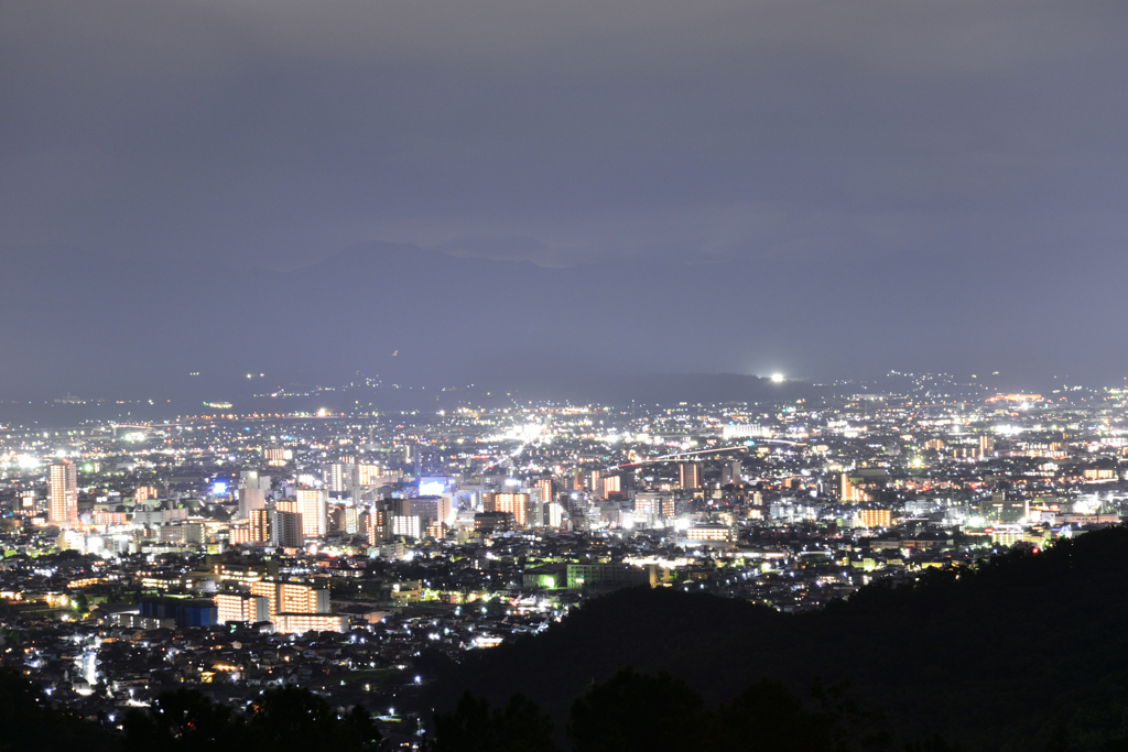 甲府盆地の夜景