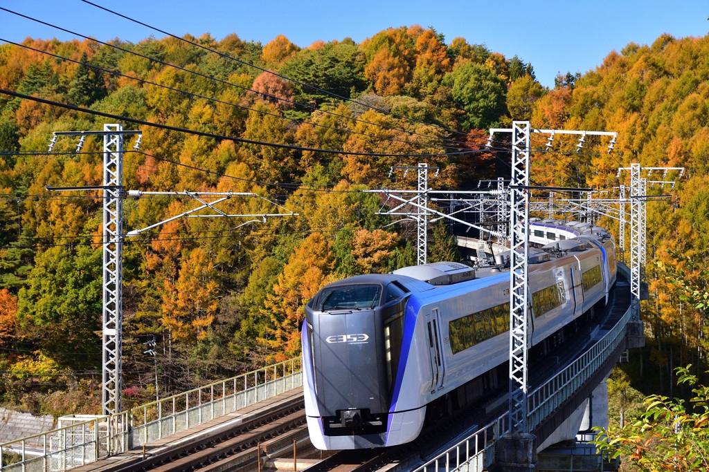 立場川橋梁を通過