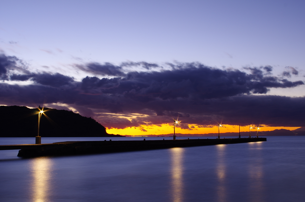 桟橋夕景