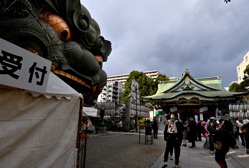 獅子のいる神社