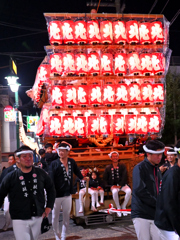 だんじり祭り　夜間曳行（８）