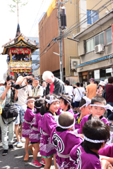 曳き初めの日（幼稚園児が参加）