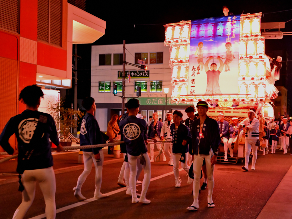 だんじり祭り　夜間曳行（７）