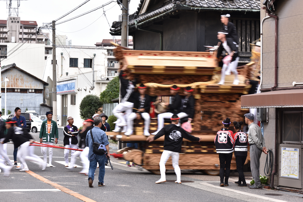 浜街道を行くだんじり（２）