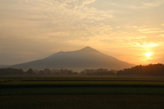 筑波山　朝霧