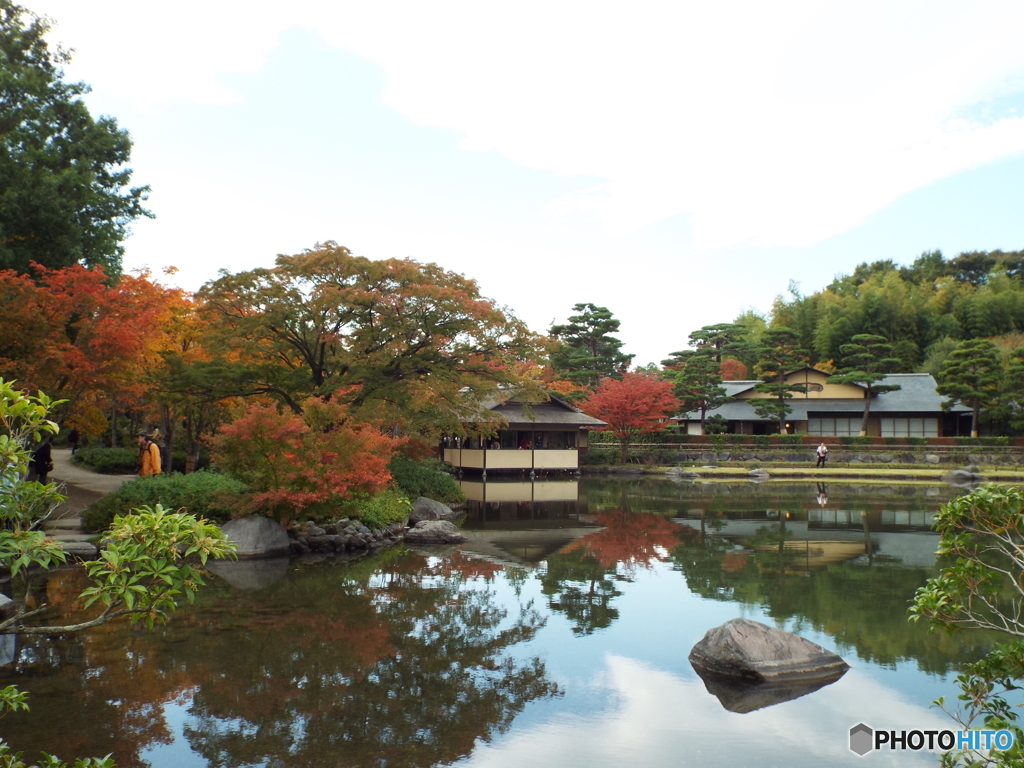 紅葉の日本庭園4