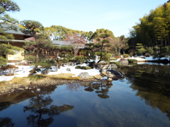 残雪の日本庭園6