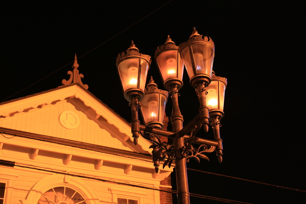 ガス灯いい感じの明るさ。