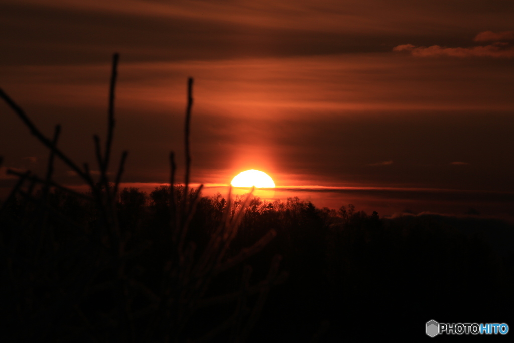 朱鞠内湖 氷点下27度の夜明け！