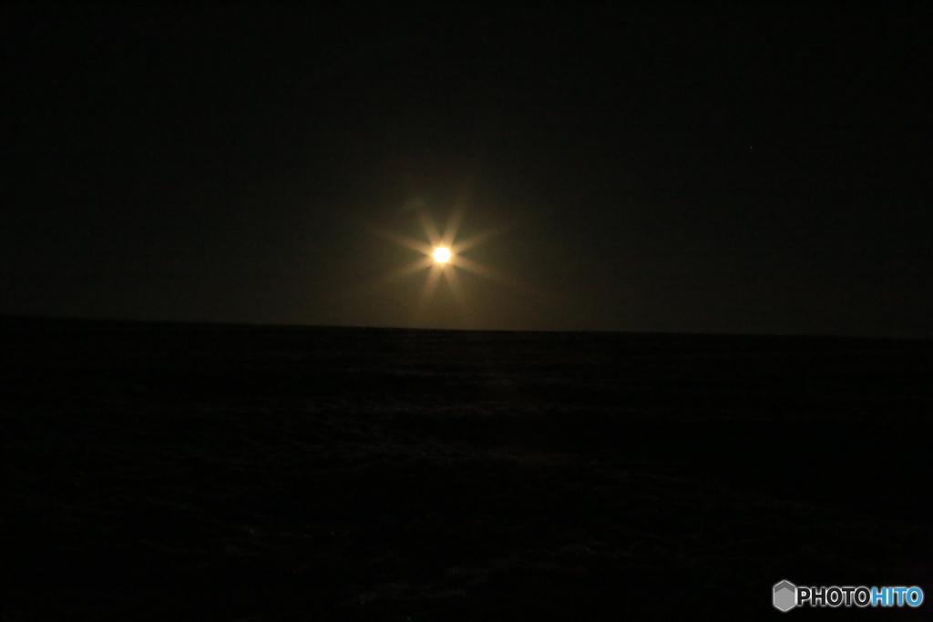 スーパームーン 美瑛