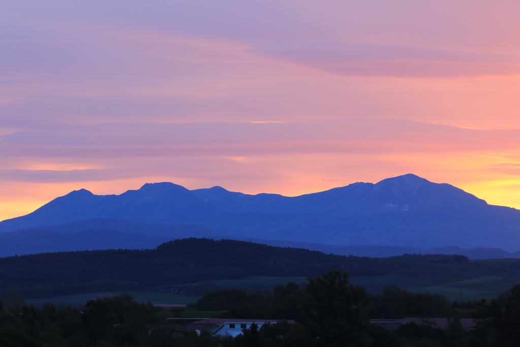 大雪山の夜明け