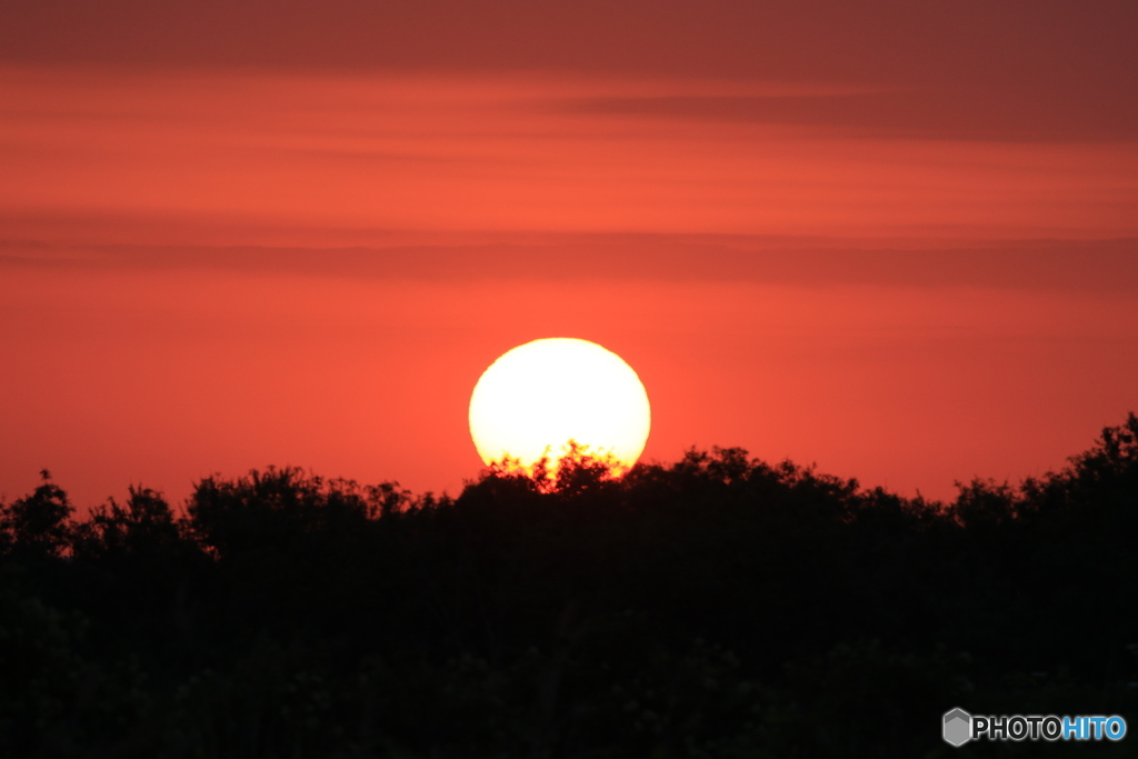 石狩 夕日
