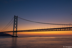 明石海峡大橋 夕景 4