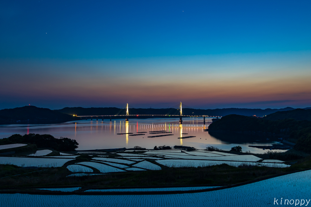 犬頭棚田 夕景 3