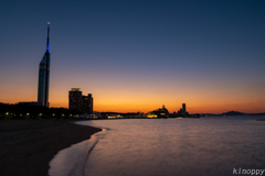 福岡タワー シーサイドももち 夕景