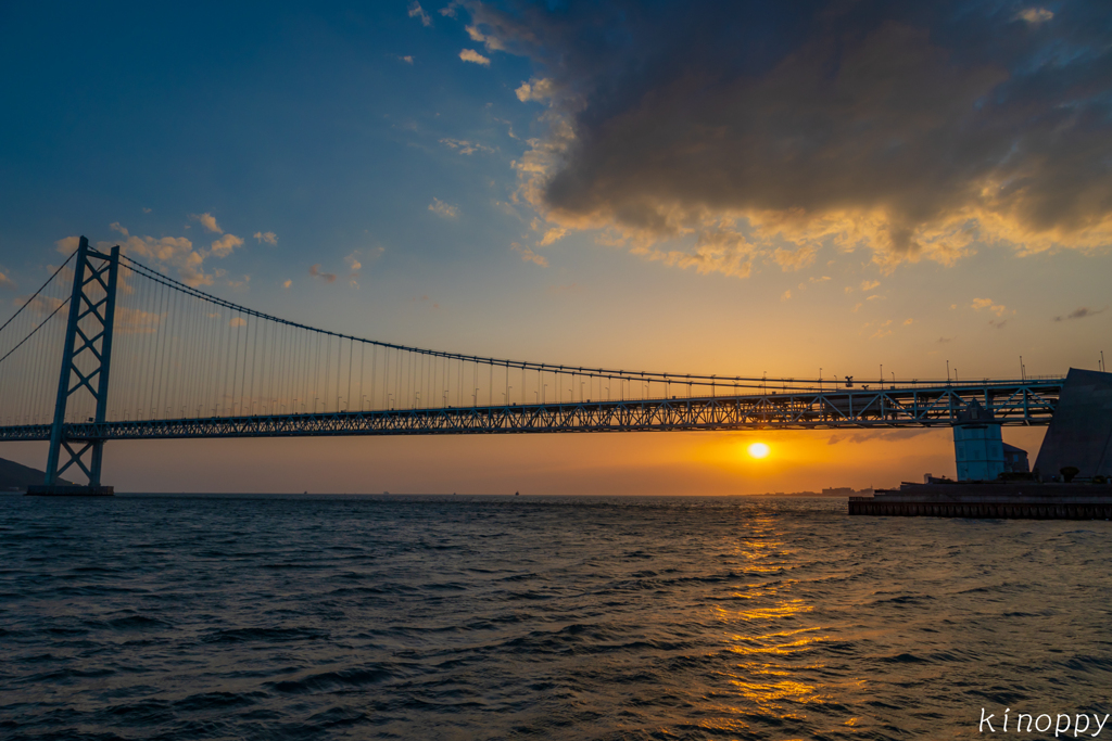 明石海峡大橋 夕景 2