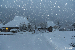 かやぶきの里 雪景色 4