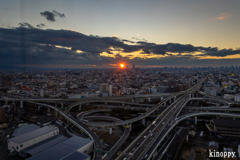 東大阪ジャンクション 夕景