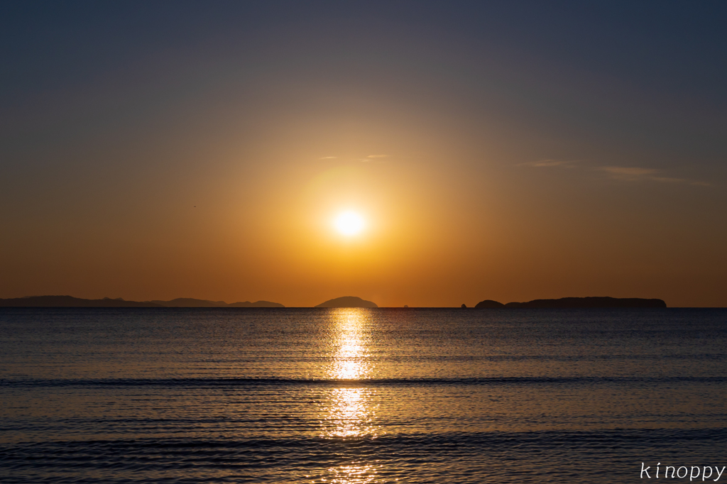 津屋崎海岸 夕景