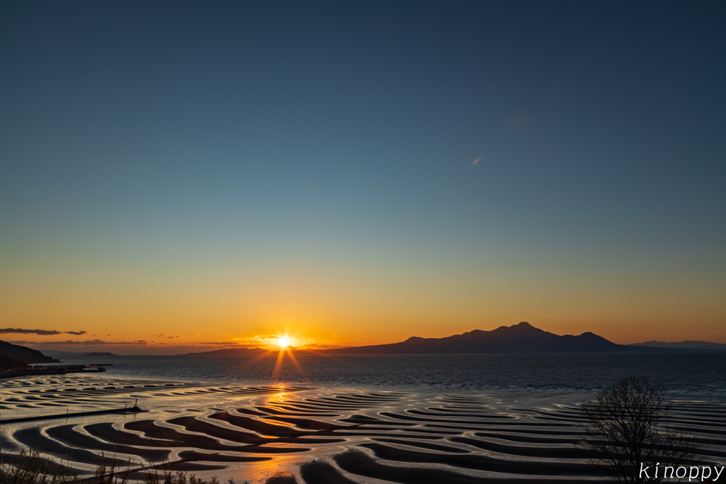 御輿来海岸 夕景