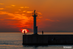 明石林崎漁港 夕景 4