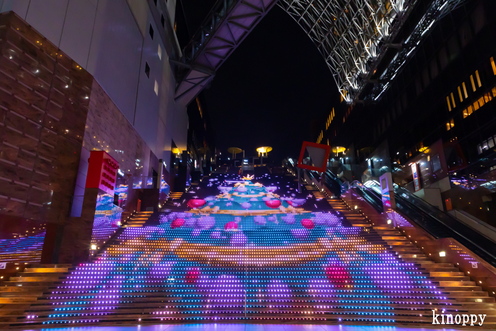 京都駅ビル大階段 イルミネーション 2